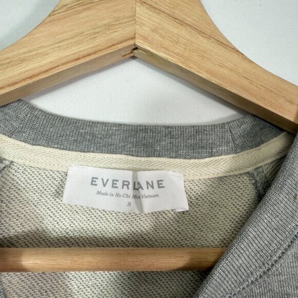 Everlane The 100% Human Unisex Cotton Typography Sweatshirt Grey S - Picture 4 of 5
